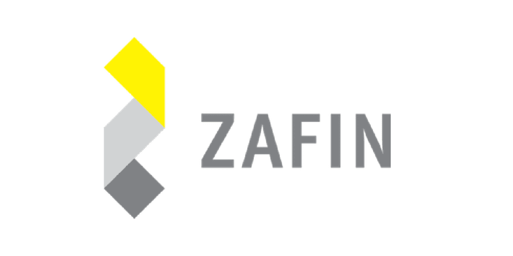 Logo title image of Canadian fintech technology company Zafin.